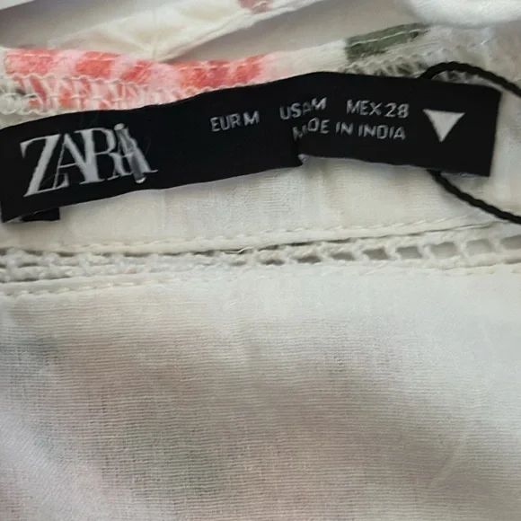 ZARA floral print HALTER CROP TOP NWT small and medium - Picture 13 of 16